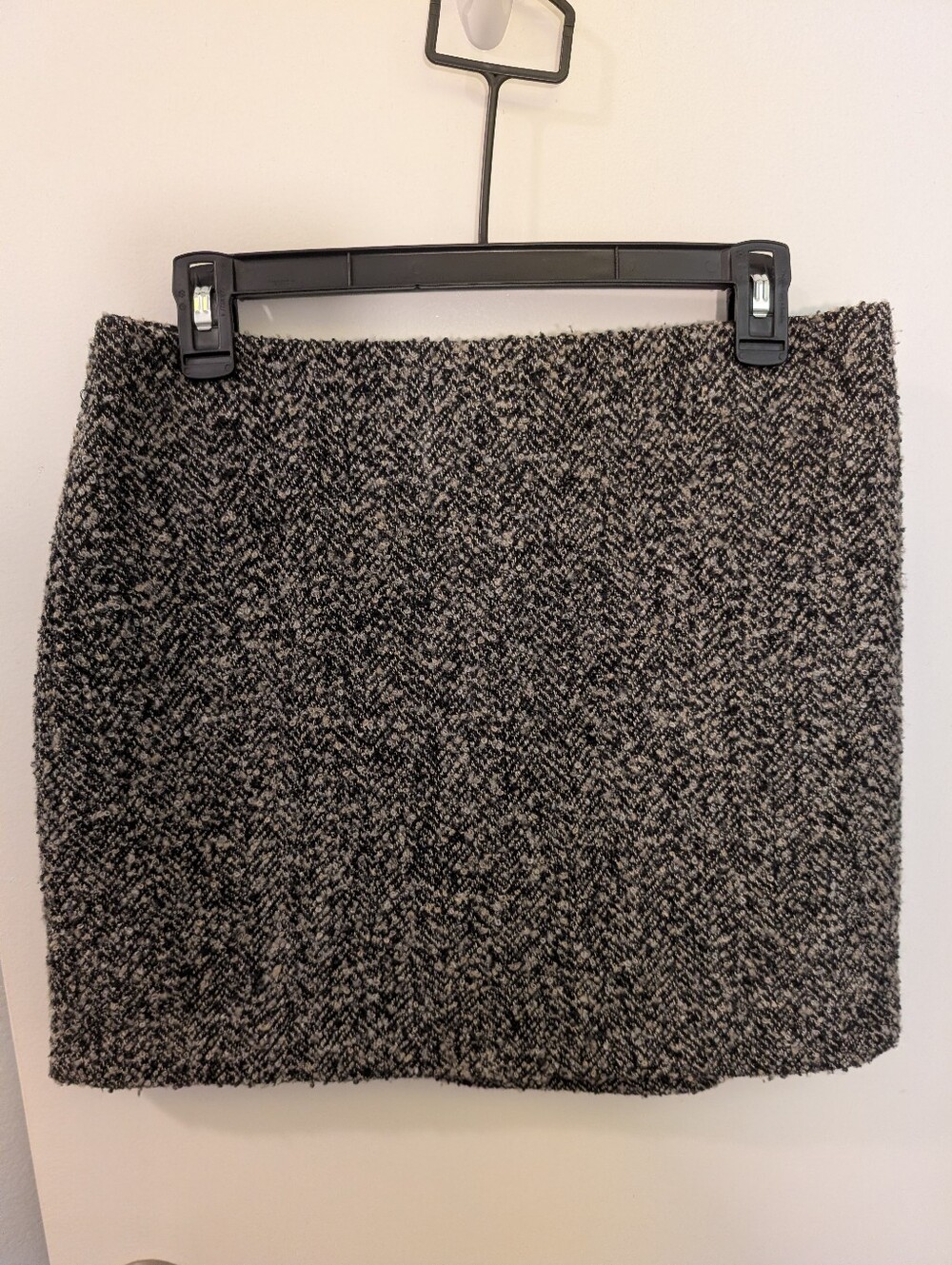 H&M Black and Gray Tweed Mini Skirt